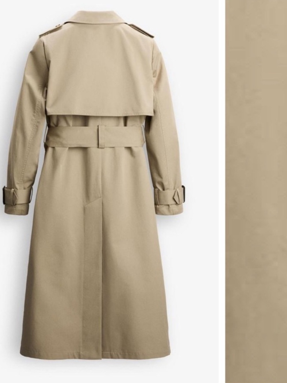 Zara Limited edition pure cotton celeb style Beige Trench Coat with Belt - Women - Picture 6 of 12